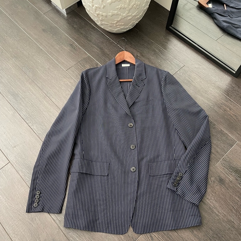 Dries Van Noten Navy Pinstriped Suit - Picture 2 of 13